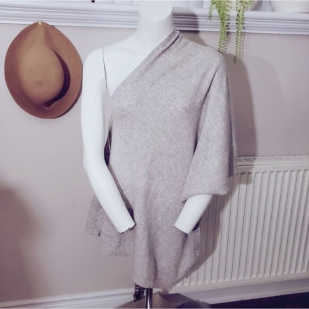 Dean & White 100٪ Pure Cashmere Shawl Multi Way Sweater